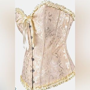 Valentines special white lace bustier / corset